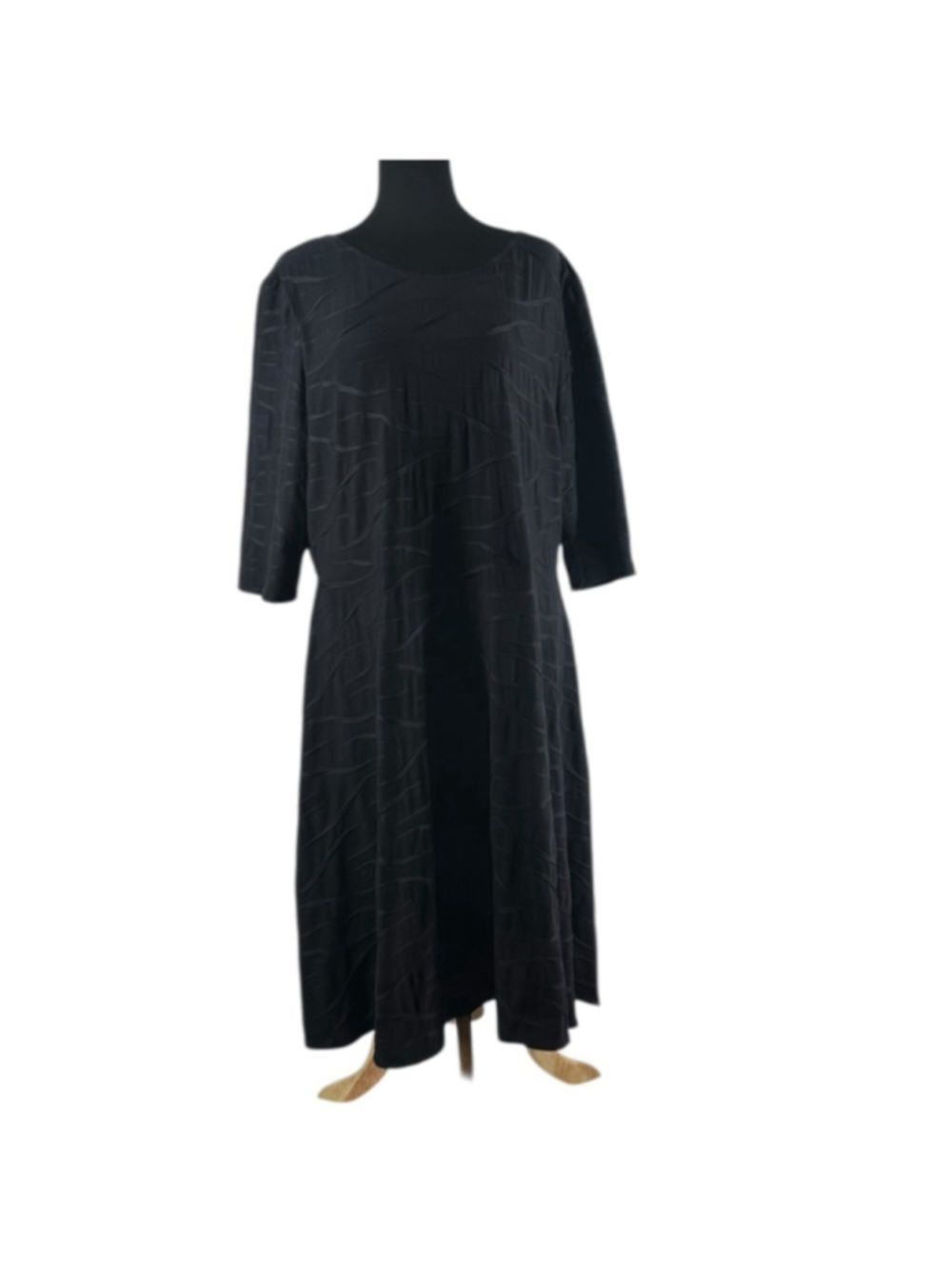 Joseph Ribkoff dress knee length Aline abstract dark blue wedding career sz 18